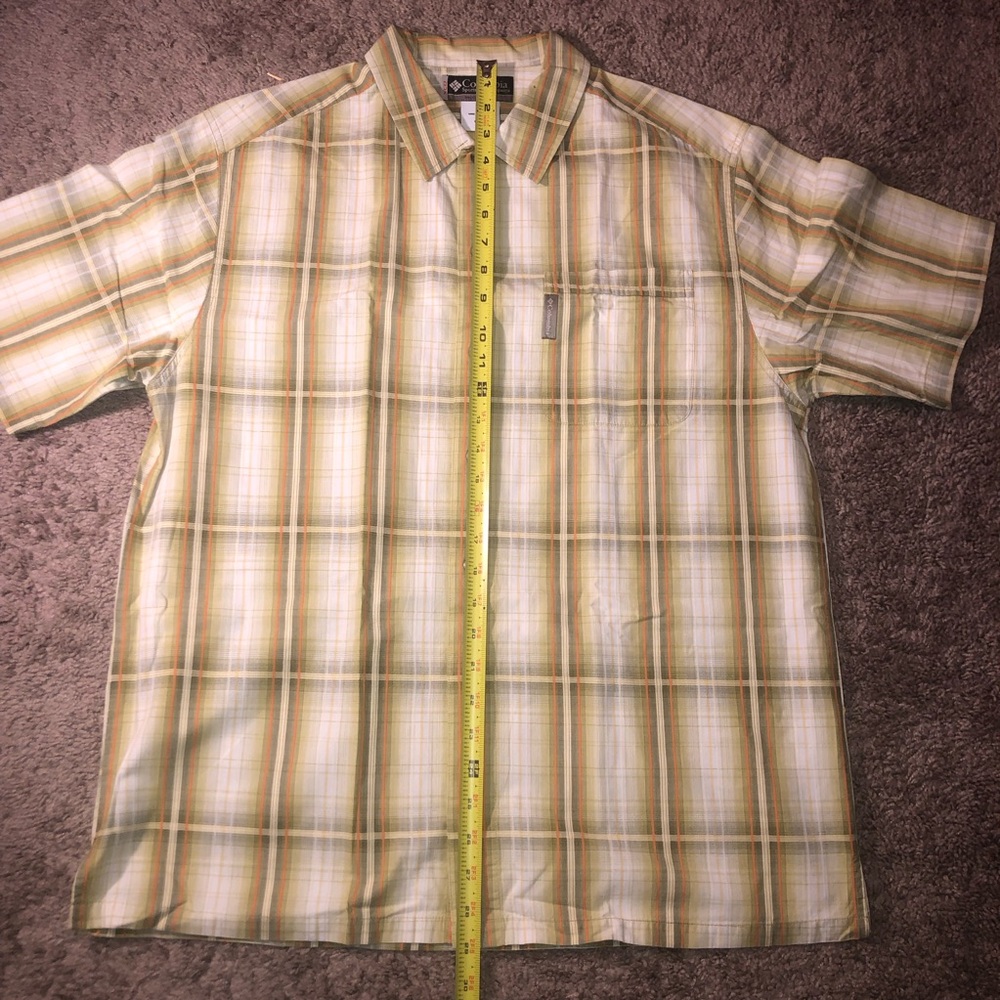 Columbia Button Down Mens Size Medium Fish Work Beach Dress Shirt - Picture 7 of 14
